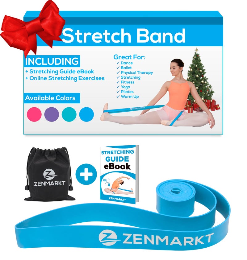 Zenmarkt Ballet Stretch Bands for Flexibility and Strength - Stretch Bands Ideal to Have as Dance Equipment in Every Competition - Suitable for Gymnastics, Cheerleading, and Pilates Training(Blue) - Image 1